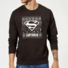 DC COMICS DC Superman Christmas Knit Logo Black Christmas Sweater