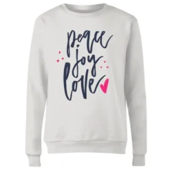 Peace Joy Love Women's Christmas Jumper - White 7 Peace Joy Love Women's Christmas Jumper - White -JD Looney Shop 11594901 1254626094707264