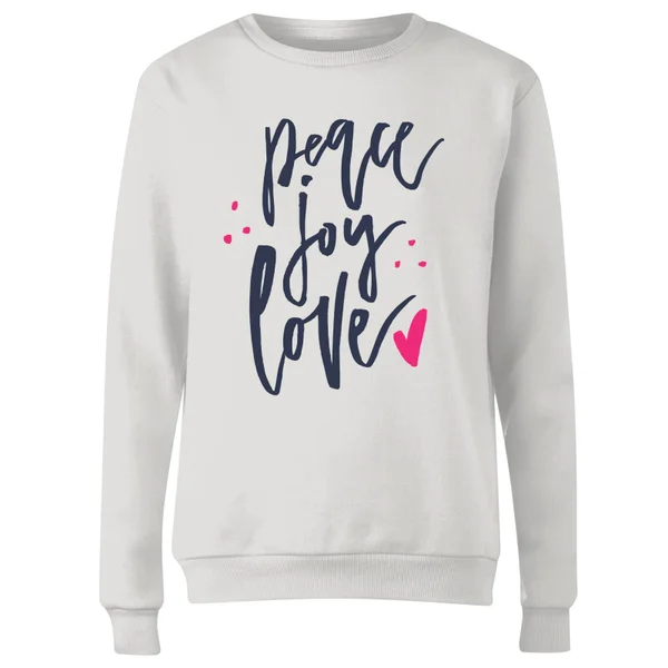 Peace Joy Love Women's Christmas Jumper - White 4 Peace Joy Love Women's Christmas Jumper - White - Image 4