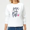 Peace Joy Love Women's Christmas Jumper - White