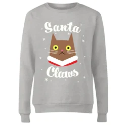 Santa Claws Women's Christmas Jumper - Grey 7 Santa Claws Women's Christmas Jumper - Grey -JD Looney Shop 11595621 1104626085715166