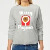 Merry Pugmas Women's Christmas Jumper - Grey