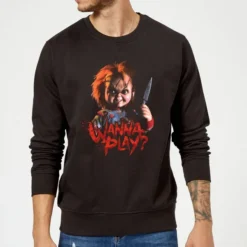 Chucky Wanna Play? Christmas Jumper - Black 6 Chucky Wanna Play? Christmas Jumper - Black -JD Looney Shop 11908147 1845093137177005