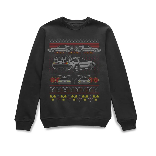 Back To The Future Back In Time For Christmas Sweater - Black 2 Back To The Future Back In Time For Christmas Sweater - Black - Image 2