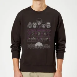 JD Looney Shop 18 Universal Monsters I Prefer Halloween Christmas Sweatshirt - Black