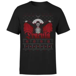 Universal Monsters Dracula Christmas Men's T-Shirt - Black -JD Looney Shop 11919875 1074618797862029