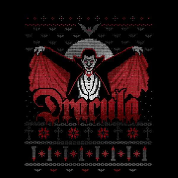 Universal Monsters Dracula Christmas Women's Christmas Jumper - Black 2 Universal Monsters Dracula Christmas Women's Christmas Jumper - Black - Image 2