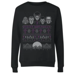 Universal Monsters I Prefer Halloween Women's Christmas Jumper - Black 7 Universal Monsters I Prefer Halloween Women's Christmas Jumper - Black -JD Looney Shop 11919902 2164625264984160