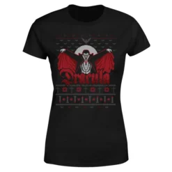 Universal Monsters Dracula Christmas Women's T-Shirt - Black -JD Looney Shop 11919908 5964624296936402