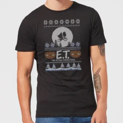 E.T. The Extra-Terrestrial Christmas Men's T-Shirt - Black