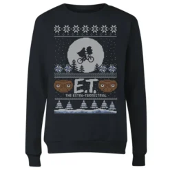 E.T. The Extra-Terrestrial Christmas Women's Christmas Jumper - Black