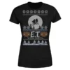E.T. The Extra-Terrestrial Christmas Women's T-Shirt - Black
