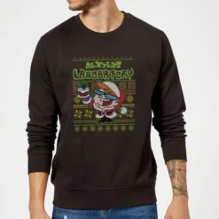 Cartoon Network Dexter's Lab Pattern Christmas Sweater - Black -JD Looney Shop 11931639 1745093125320390