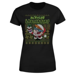 Cartoon Network Dexter's Lab Pattern Women's Christmas T-Shirt - Black 9 Cartoon Network Dexter's Lab Pattern Women's Christmas T-Shirt - Black -JD Looney Shop 11931668 6014622959495140