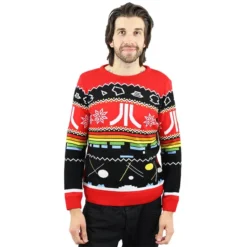 Atari Christmas Sweater - Red -JD Looney Shop 11962281 1884627135817757