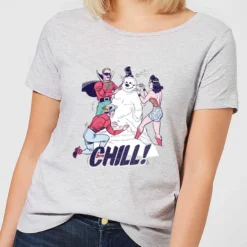 JD Looney Shop 39 DC COMICS DC Chill! Women's Christmas T-Shirt - Grey