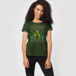 DC COMICS DC Aquaman Knit Women's Christmas T-Shirt - Forest Green 7 DC COMICS DC Aquaman Knit Women's Christmas T-Shirt - Forest Green -JD Looney Shop 11963320 1874627069093770
