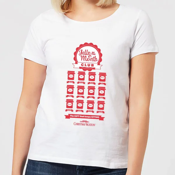National Lampoon Jelly Of The Month Club Women's Christmas T-Shirt - White 1 National Lampoon Jelly Of The Month Club Women's Christmas T-Shirt - White