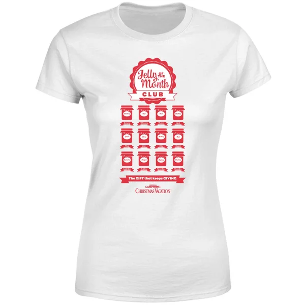 National Lampoon Jelly Of The Month Club Women's Christmas T-Shirt - White 5 National Lampoon Jelly Of The Month Club Women's Christmas T-Shirt - White - Image 5