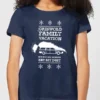 National Lampoon Griswold Vacation Ugly Knit Women's Christmas T-Shirt - Navy