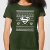 DC COMICS DC Superman Women's Christmas T-Shirt - Forest Green