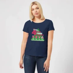 Elf Food Groups Women's Christmas T-Shirt - Navy 7 Elf Food Groups Women's Christmas T-Shirt - Navy -JD Looney Shop 11963644 1004627061112204