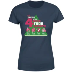 Elf Food Groups Women's Christmas T-Shirt - Navy 9 Elf Food Groups Women's Christmas T-Shirt - Navy -JD Looney Shop 11963644 2574627061165172