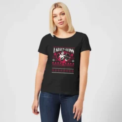 DC COMICS DC Harley Quinn Women's Christmas T-Shirt - Black -JD Looney Shop 11963705 1774627063906941