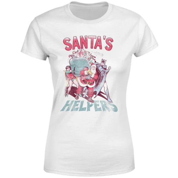 DC COMICS DC Santa's Helpers Women's Christmas T-Shirt - White 5 DC COMICS DC Santa's Helpers Women's Christmas T-Shirt - White - Image 5