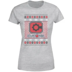 DC COMICS DC Cyborg Knit Women's Christmas T-Shirt - Grey 9 DC COMICS DC Cyborg Knit Women's Christmas T-Shirt - Grey -JD Looney Shop 11964268 1234627069073229