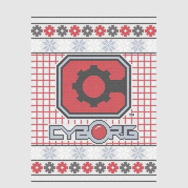 DC COMICS DC Cyborg Knit Women's Christmas T-Shirt - Grey 2 DC COMICS DC Cyborg Knit Women's Christmas T-Shirt - Grey - Image 2