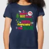 Elf Christmas Cheer Women's Christmas T-Shirt - Navy