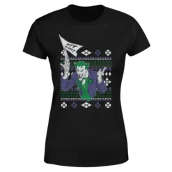 DC COMICS DC Joker Women's Christmas T-Shirt - Black -JD Looney Shop 11964424 1004627078808823