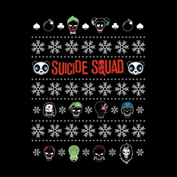 DC COMICS DC Suicide Squad Women's Christmas T-Shirt - Black 2 DC COMICS DC Suicide Squad Women's Christmas T-Shirt - Black - Image 2