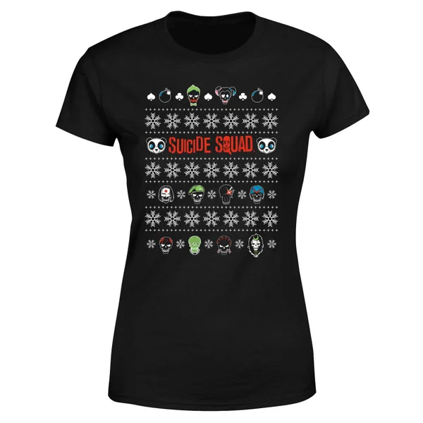 DC COMICS DC Suicide Squad Women's Christmas T-Shirt - Black 5 DC COMICS DC Suicide Squad Women's Christmas T-Shirt - Black - Image 5