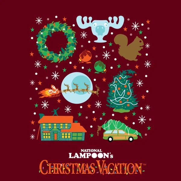 National Lampoon Griswold Christmas Starter Pack Women's Christmas T-Shirt - Burgundy 2 National Lampoon Griswold Christmas Starter Pack Women's Christmas T-Shirt - Burgundy - Image 2