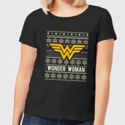 DC COMICS DC Wonder Woman Women's Christmas T-Shirt - Black