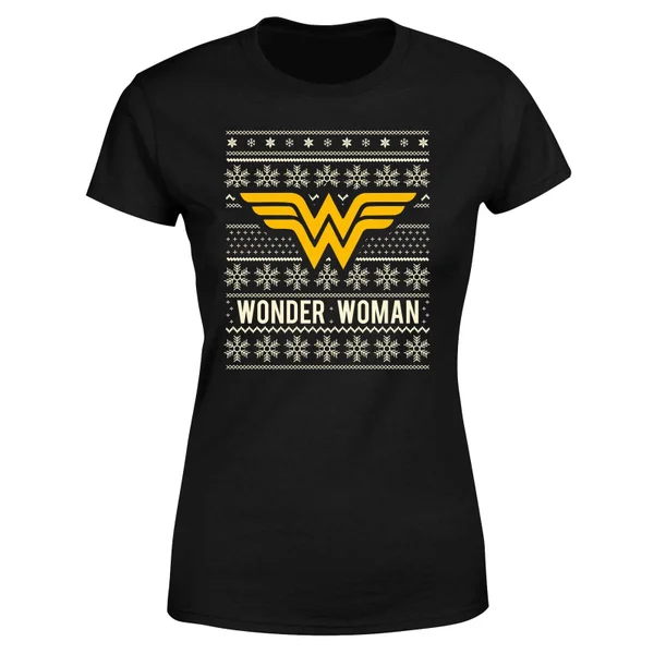 DC COMICS DC Wonder Woman Women's Christmas T-Shirt - Black 5 DC COMICS DC Wonder Woman Women's Christmas T-Shirt - Black - Image 5