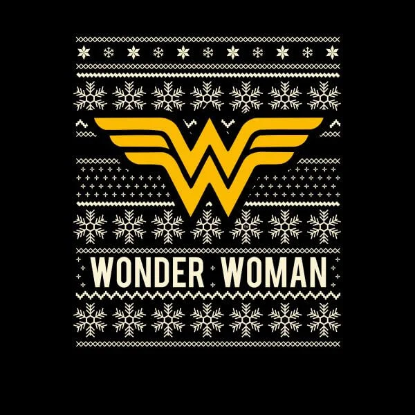DC COMICS DC Wonder Woman Women's Christmas T-Shirt - Black 2 DC COMICS DC Wonder Woman Women's Christmas T-Shirt - Black - Image 2