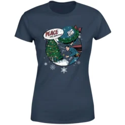DC COMICS DC Superman Peace On Earth Women's Christmas T-Shirt - Navy 9 DC COMICS DC Superman Peace On Earth Women's Christmas T-Shirt - Navy -JD Looney Shop 11964871 1934627077230505