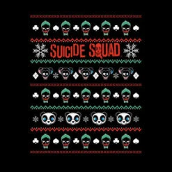 DC COMICS DC Suicide Squad Knit Pattern Women's Christmas Sweater - Black