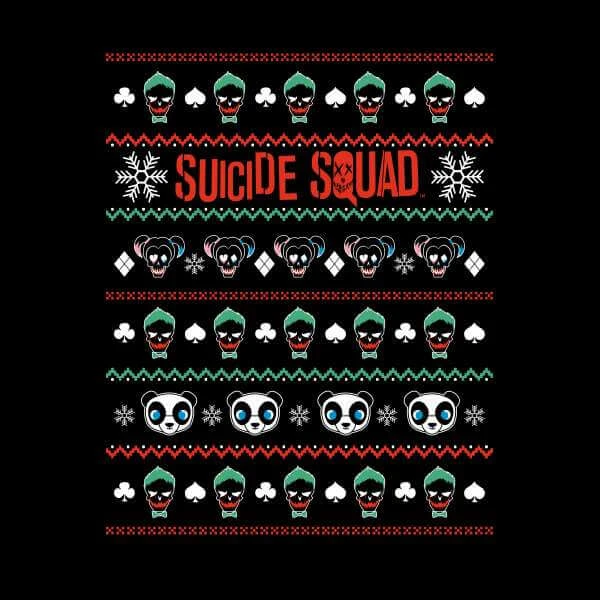 DC COMICS DC Suicide Squad Knit Pattern Women's Christmas Sweater - Black 1 DC COMICS DC Suicide Squad Knit Pattern Women's Christmas Sweater - Black