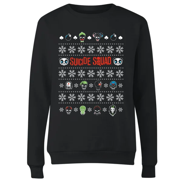 DC COMICS DC Suicide Squad Women's Christmas Sweater - Black 4 DC COMICS DC Suicide Squad Women's Christmas Sweater - Black - Image 4