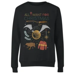 Harry Potter All I Want Women's Christmas Sweater - Black 7 Harry Potter All I Want Women's Christmas Sweater - Black -JD Looney Shop 11965352 1234627058942307