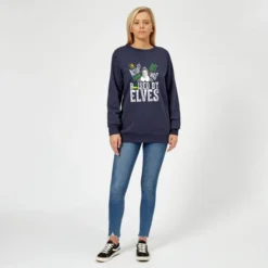 Elf Raised By Elves Women's Christmas Sweater - Navy 6 Elf Raised By Elves Women's Christmas Sweater - Navy -JD Looney Shop 11965362 2134627059093174
