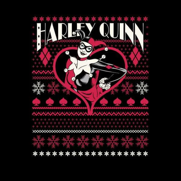 DC COMICS DC Harley Quinn Women's Christmas Sweater - Black 2 DC COMICS DC Harley Quinn Women's Christmas Sweater - Black - Image 2