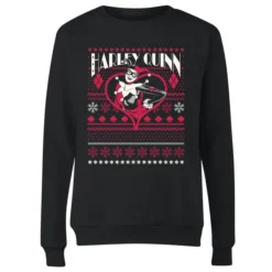 DC COMICS DC Harley Quinn Women's Christmas Sweater - Black 7 DC COMICS DC Harley Quinn Women's Christmas Sweater - Black -JD Looney Shop 11965446 5174627062181956