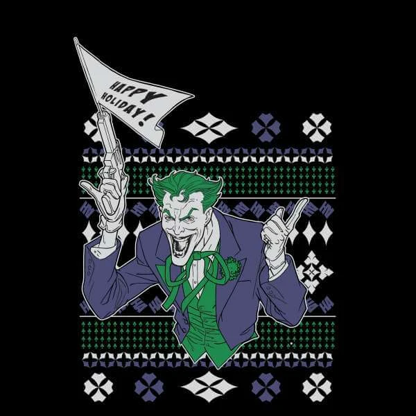 DC COMICS DC Joker Women's Christmas Sweater - Black 2 DC COMICS DC Joker Women's Christmas Sweater - Black - Image 2