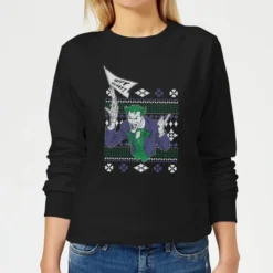 DC COMICS DC Joker Women's Christmas Sweater - Black