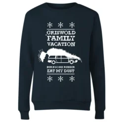 National Lampoon Griswold Vacation Ugly Knit Women's Christmas Sweater - Navy -JD Looney Shop 11965513 1294627091081247